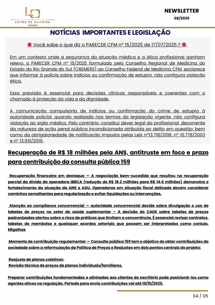 Advocacia em Saúde Suplementar , Direito da Saúde e Direito Médico