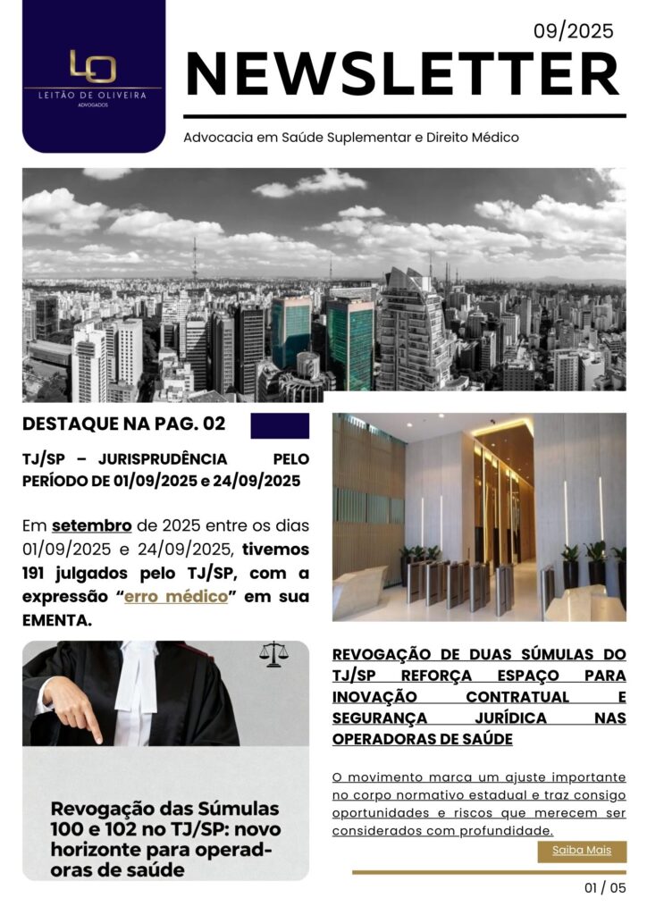 NEWSLETTER 09/2025 ADVOCACIA EM SAÚDE