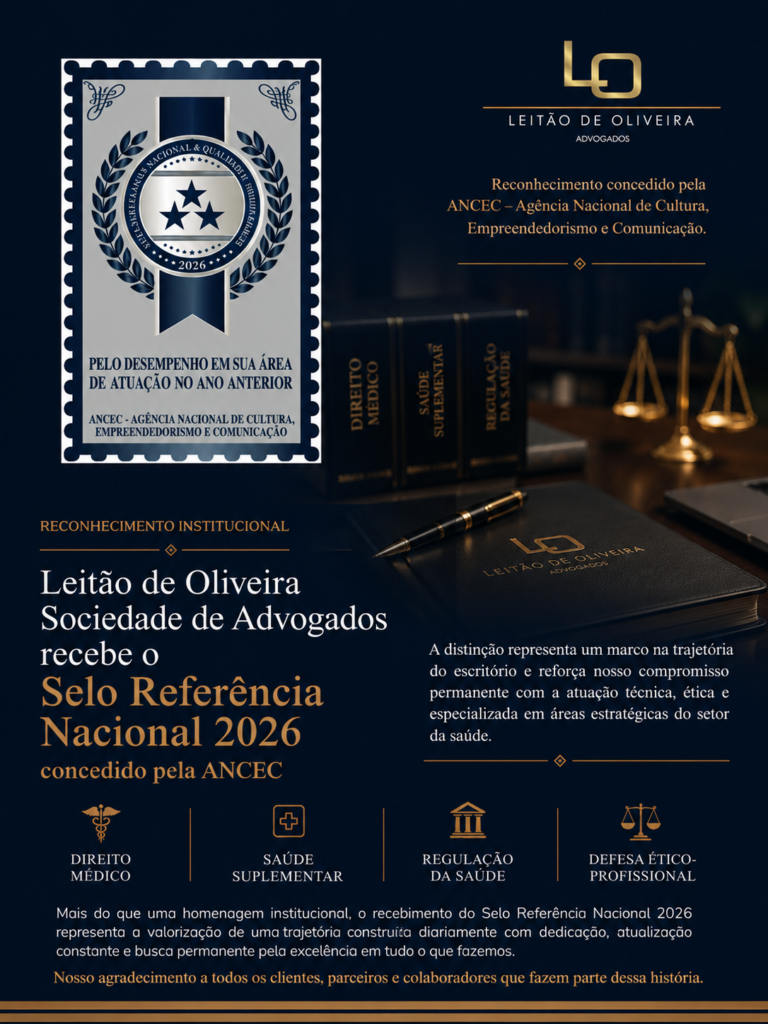 SELO REFERÊNCIA ADVOCACIA EM SAÚDE REFERÊNCIA EM ADVOCACIA EM DIREITO MÉDICO