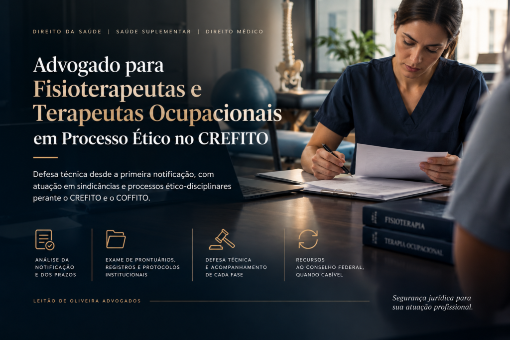 Defesa de Fisioterapeutas e Terapeutas Ocupacionais em Processo ético disciplinar e demandas judiciais